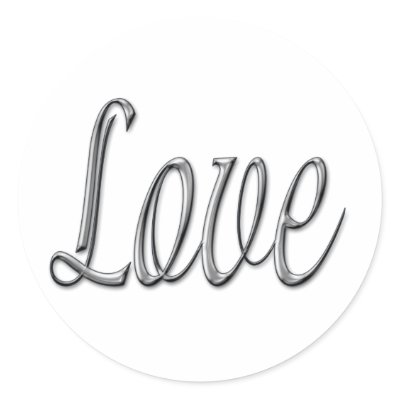 Love Round Stickers