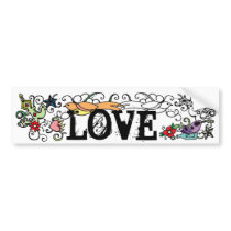 LOVE sticker Bumper Stickers
