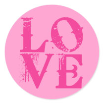 LOVE Sticker in Pinks