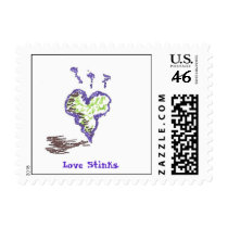 Love Stinks postage stamp