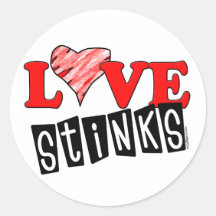 Love Stinks Stickers