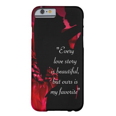 Love story quote kiss lover background barely there iPhone 6 case