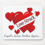 Love Struck, Cupid's Arrow Strikes Again Mouse Mat