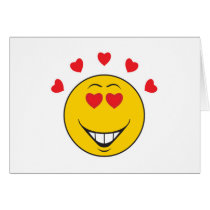Love Struck  Smiley Face cards