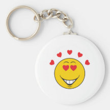 Love Struck  Smiley Face Keychains