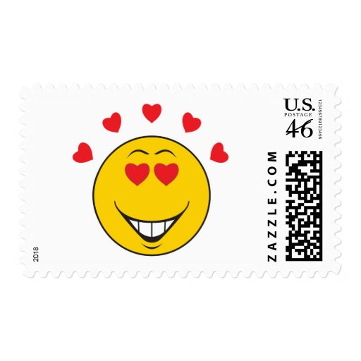 Love Struck  Smiley Face Postage