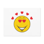 Love Struck  Smiley Face Postcard