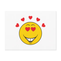 Love Struck Smiley Face postcards by doonidesigns Love Struck Smiley Face postcards