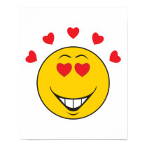 Love Struck Smiley Face posters by doonidesigns Love Struck Smiley Face posters