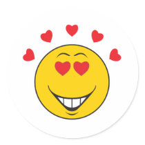 Love Struck  Smiley Face stickers