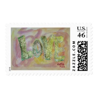 Love Summer Glow Postage Stamp stamp