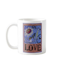 Love: Sunflower Gecko Mosiac on Terracotta mugs