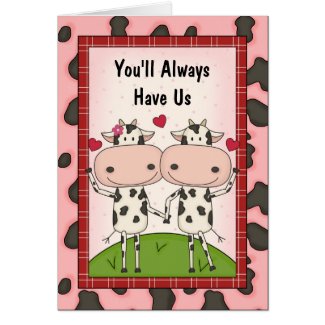 Love & Support - Cows Greeting Card