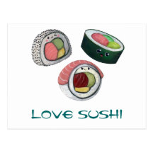 Love Sushi Post Card
