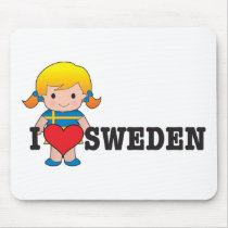 Love Sweden Mouse Pad