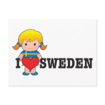 Love Sweden Postcard