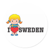 Love Sweden Stickers