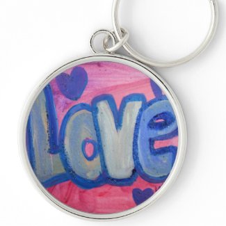 Love Sweet Candy Art Word Painting Keychain keychain