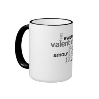 Love Tag Cloud w/ Custom Name Mug mug
