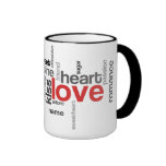Love Tag Cloud w/ Custom Name Mug