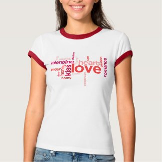 Love Tag Cloud w/ Custom Name Shirt shirt