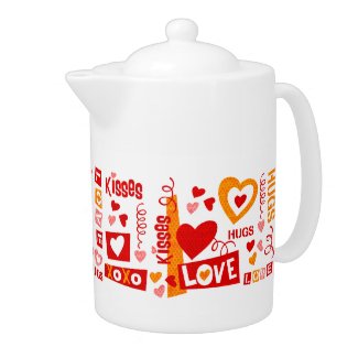 Love Talk Valentine Teapot teapot