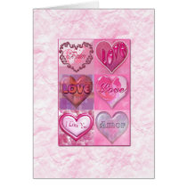 love, cute, romance, hearts, feelings, passion, romantic, Kort med brugerdefineret grafisk design