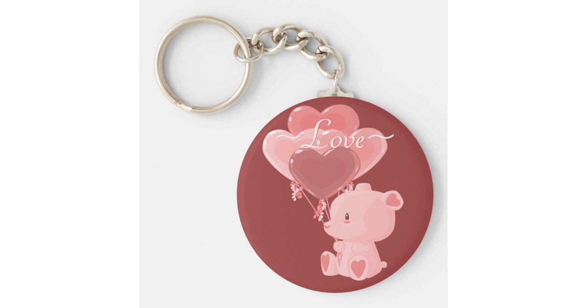 couple teddy bear keychain