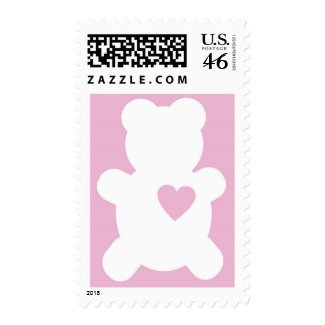 Love Teddy Postage - Baby Pink stamp