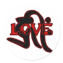 Love Tendai Buddhist Style Round Sticker