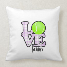 Love Tennis Throw Pillow