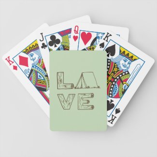 Love Tent Camping Bicycle Playing Cards
