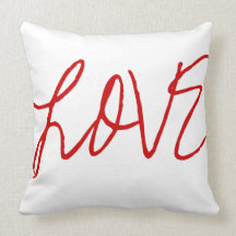 Love Text Customizable Colors Pillow