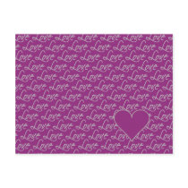 Love Text postcard, customize