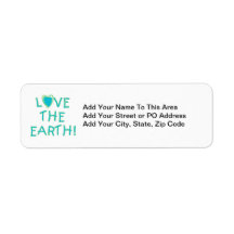 Love the Earth Environmental Return Address Labels