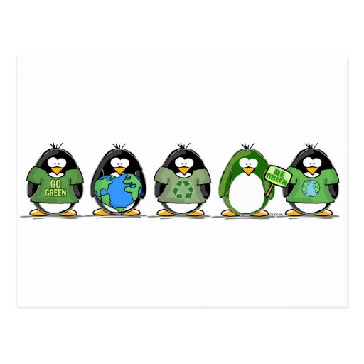 Love the earth penguins post cards