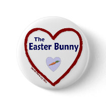Love The Easter Bunny Pinback Buttons