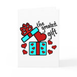 Love, The Greatest Gift With Gift Box And Hearts Love, The Greatest Gift With Gift Box And Hearts