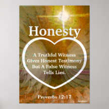 Love The Light Of Honesty Bible Verse-Cust. Print