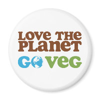 Love the Planet Go Veg magnet