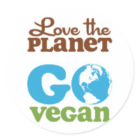 Love the Planet Go Vegan sticker