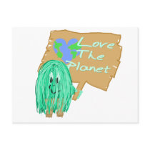Love the planet postcard