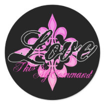 Love- This is My Command Round Sticker