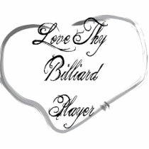 Love Thy Billiard Player photo sculptures