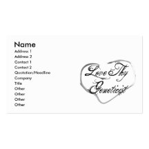 Love Thy Geneticist Business Card Templates