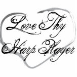 Love Thy Harp Player Acrylic Cut Outs