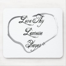 Love Thy Lacrosse Player Mouse Pads