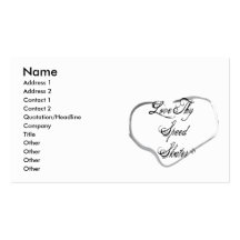 Love Thy Speed Skater Business Cards