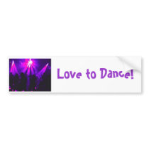 Love to Dance bumper sticker w/Dance Party logo