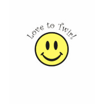 Love To Twirl Smiley Face Ladies T-shirt